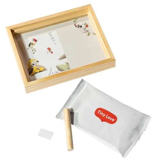 Tiny Love Pure Frame Рамка за Отпечатък на ръчичка или краче и Снимка Tiny Creations, Дървена рамка и Весела декорация