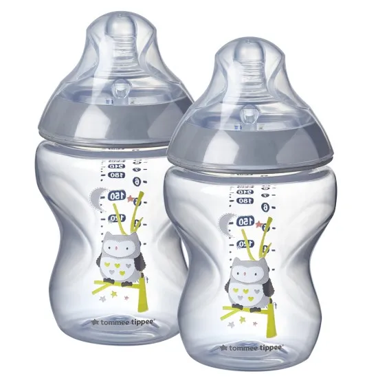 Tommee Tippee Шише за хранене 260мл 2бр/оп бухал момче, 42252175