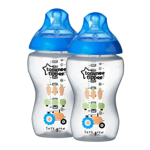 Шише за хранене Tommee Tippee Closer to Nature 340 мл 2 броя 3м+ трактор