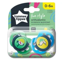 Залъгалки Tommee Tippee Fun style 0-6м птица/куче 2 бр