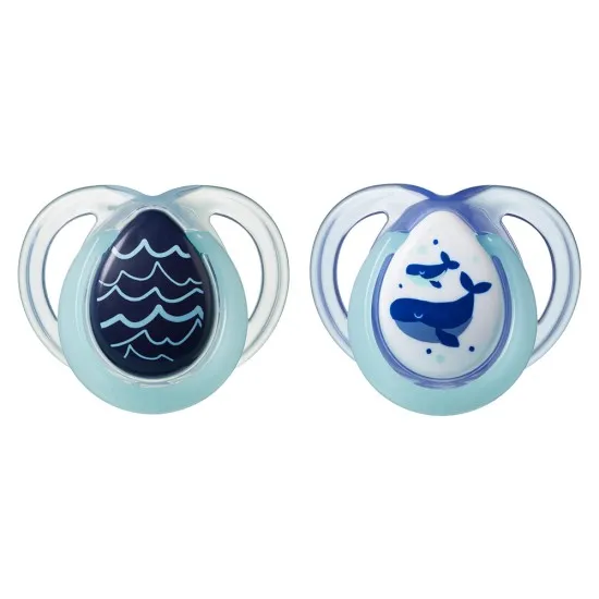 Ортодонтични залъгалки NightTime, 2бр/оп, 43336165, 0-6м, кит, Tommee Tippee