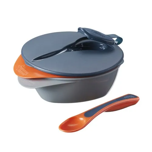 Купа за храна с непротичащ капак и лъжица 2 бр. Tommee Tippee