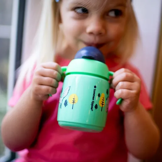детска чаша с дръжки и сламка, Tommee Tippee - Томи Типи 300 мл, чаша