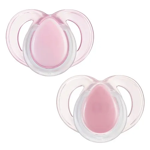 Залъгалки Tommee Tippee Night Time 6-18м розови 2 бр