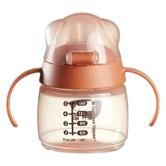  Неразливаща се чаша с мек накрайник SOFT SPOUT Tommee Tippee, 150мл, розова с декорация лисиче