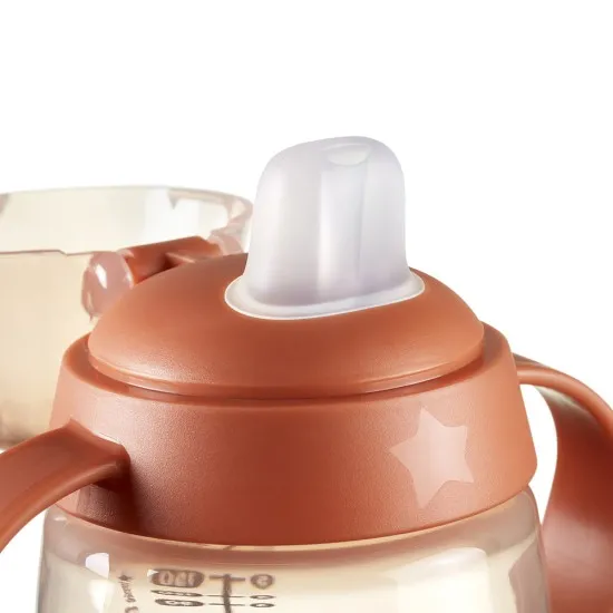  Неразливаща се чаша с мек накрайник SOFT SPOUT Tommee Tippee, 150мл, розова с декорация лисиче