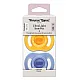 2бр. Ортодонтични залъгалки Ultra Light Stay Put Tommee Tippee, синя/жълта (6-18м) със стерилизаторна кутия