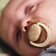 Ортодонтични залъгалки, Tommee Tippee, Night Glow, 2бр/оп, светеща дръжка, кафяви/оранжеви