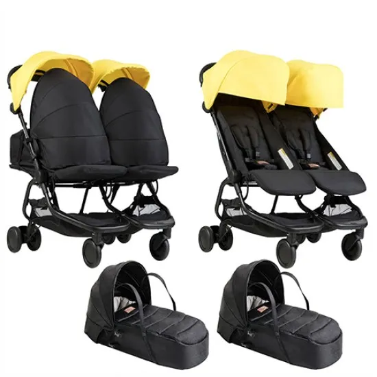 Количка за близнаци Nano duo v1 Mountain Buggy, червена