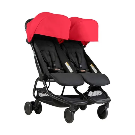 Количка за близнаци Nano duo v1 Mountain Buggy, червена